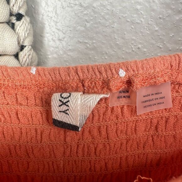 Roxy Orange Polka Dot Top (Medium) - Picture 2 of 6